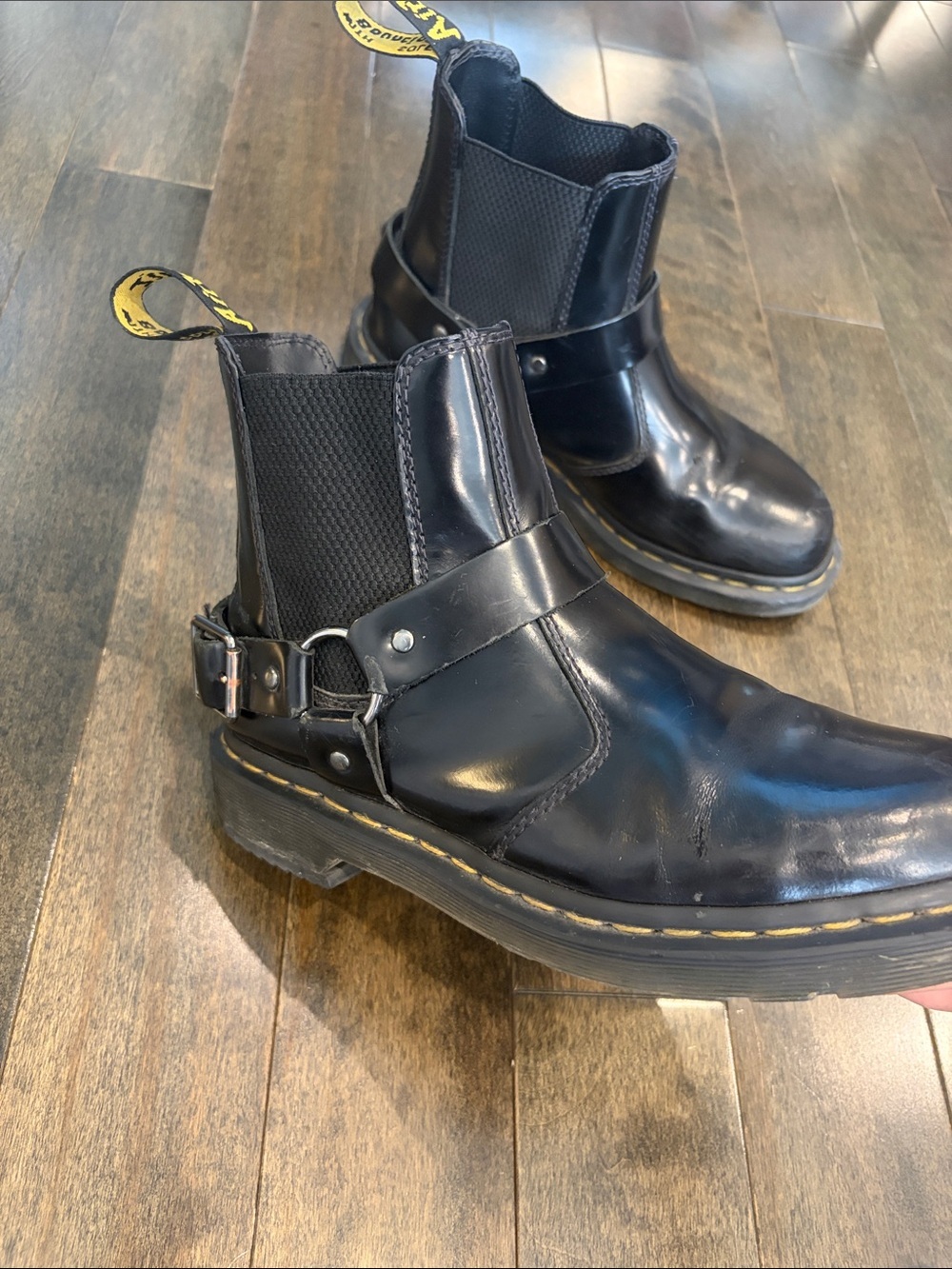 Dr. Martens Black Leather Harness Chelsea Boots - Picture 2 of 10